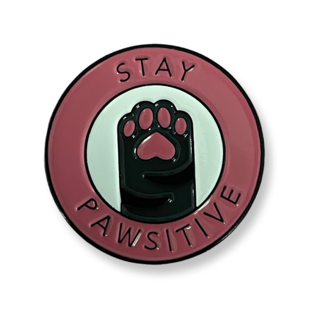 stay pawsitive pin